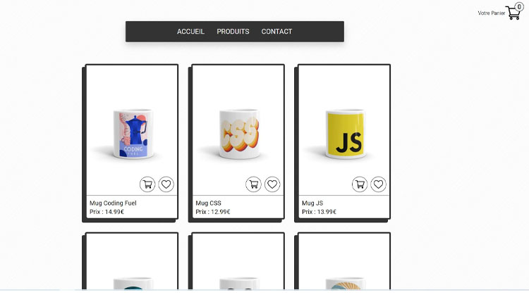 Ecommerce mugs